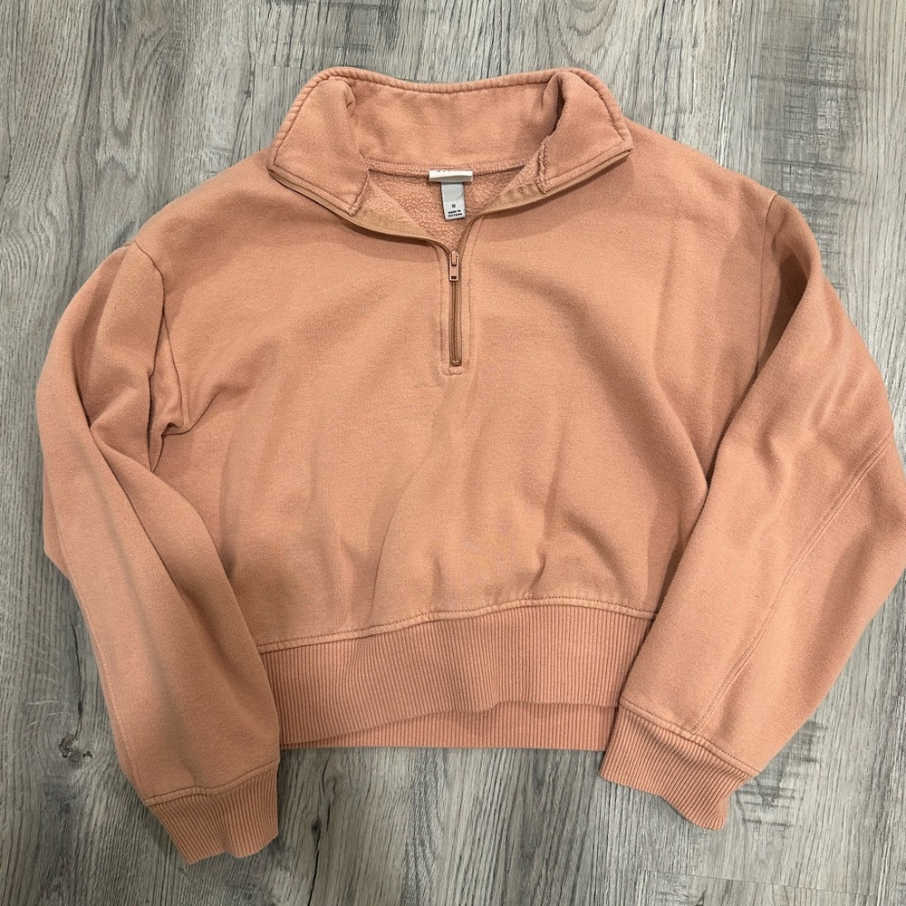 a new day Women's Coral Quarter-Zip Sweatshirt